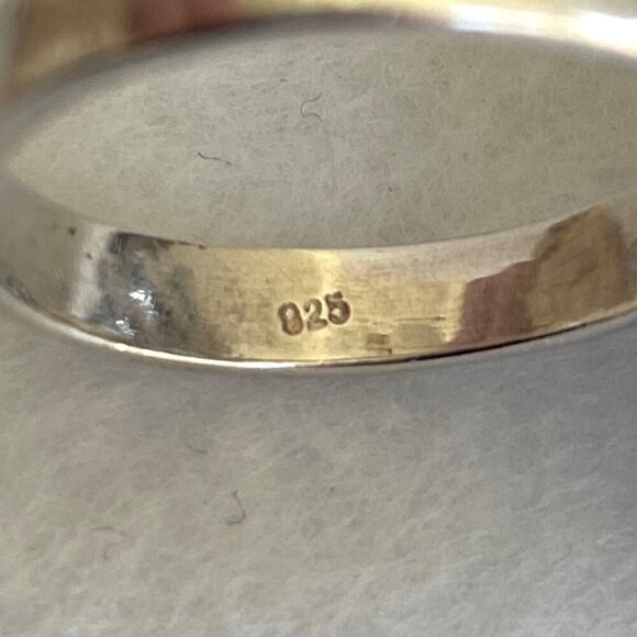 Sterling Silver 925 Large Round Faceted Tourmalated Quartz Cocktail Ring Sz 6.75 - Picture 8 of 16